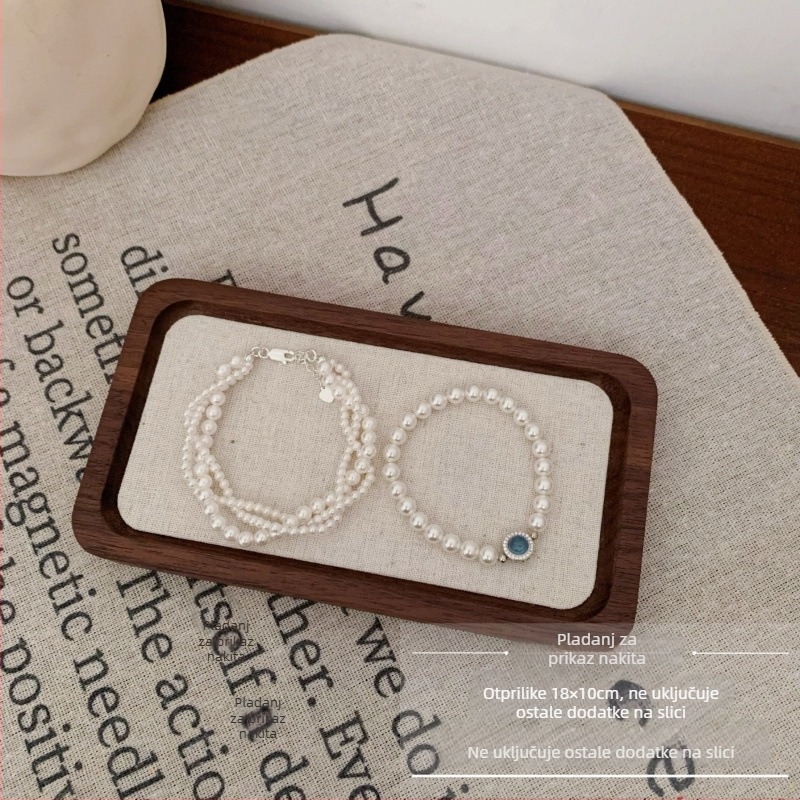 Drvena ploča za prikaz nakita za prstenje i lančiće, jednodjelna, umjetnički stil, sprejem oslikana