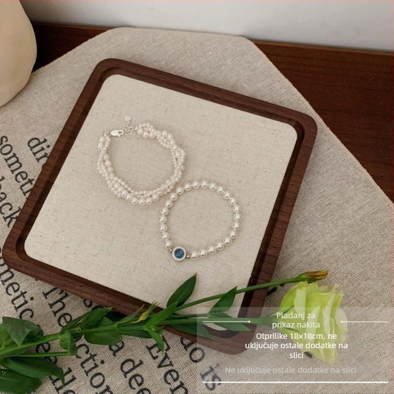 Drvena ploča za prikaz nakita za prstenje i lančiće, jednodjelna, umjetnički stil, sprejem oslikana