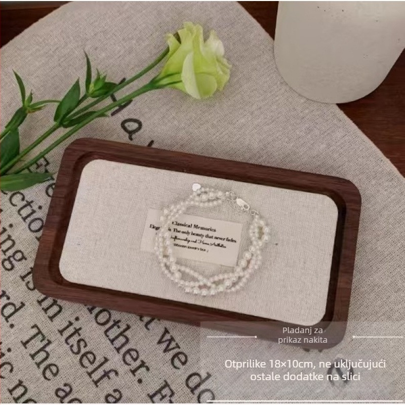Drvena ploča za prikaz nakita za prstenje i lančiće, jednodjelna, umjetnički stil, sprejem oslikana