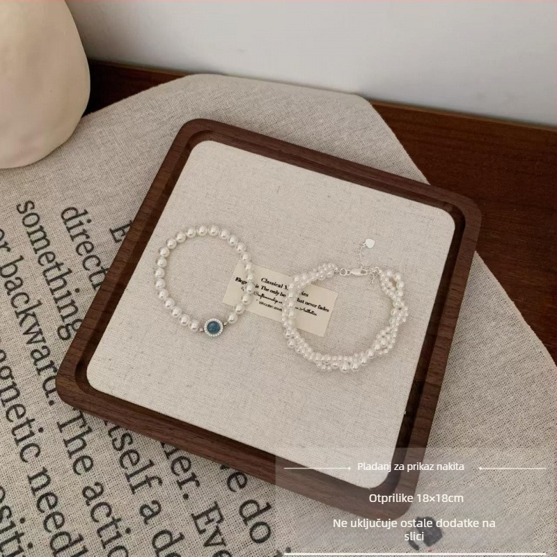 Drvena ploča za prikaz nakita za prstenje i lančiće, jednodjelna, umjetnički stil, sprejem oslikana