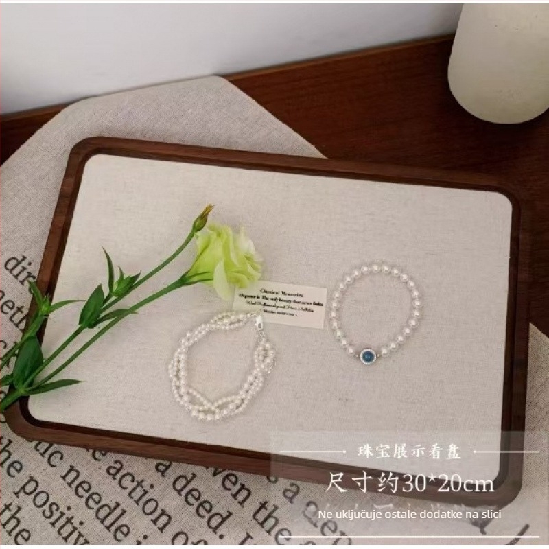 Drvena ploča za prikaz nakita za prstenje i lančiće, jednodjelna, umjetnički stil, sprejem oslikana