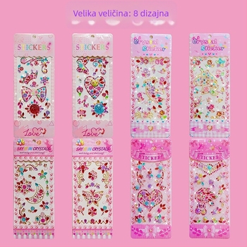 Dječji DIY set naljepnica: 24 kom akrilnih 3D kristalnih naljepnica za djecu, ručna izrada
