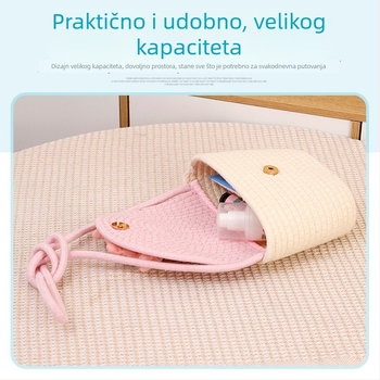 Nova ženska slamnata torba tip vedro, ručno pletena, s prorezanim dizajnom, preko ramena, ljetni stil