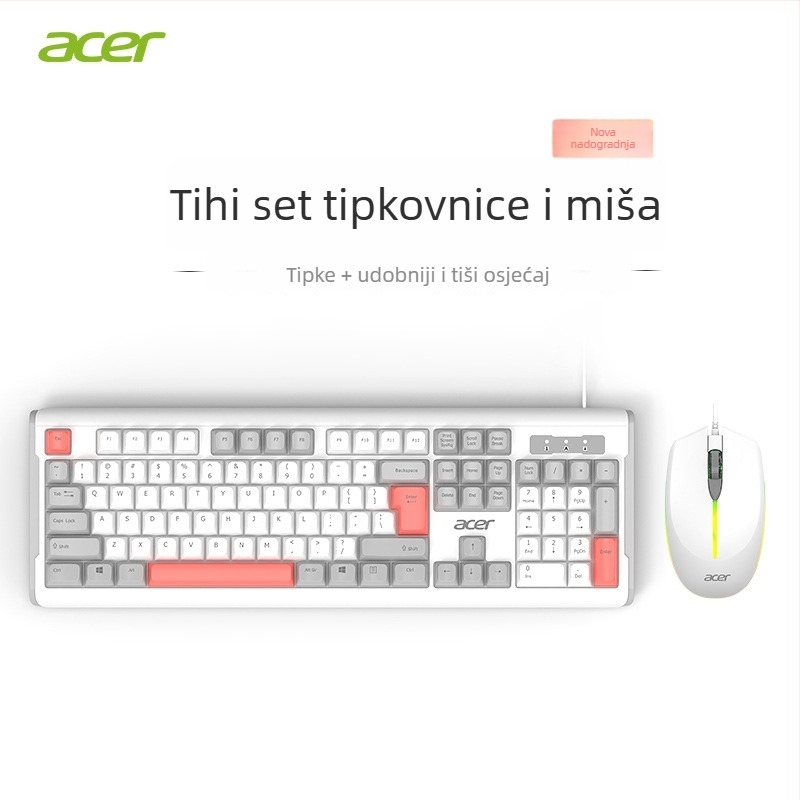 Komplet tipkovnice i miša s numeričkom tipkovnicom, USB veza, za ured