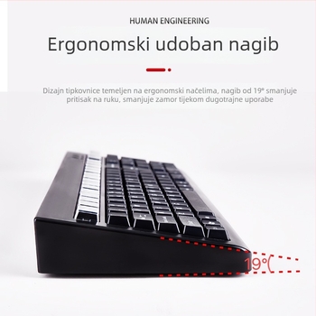 Tipkovnica blagajne, 101 tipki, žičana, USB/PS2 sučelje, ABS plast, vodootporna