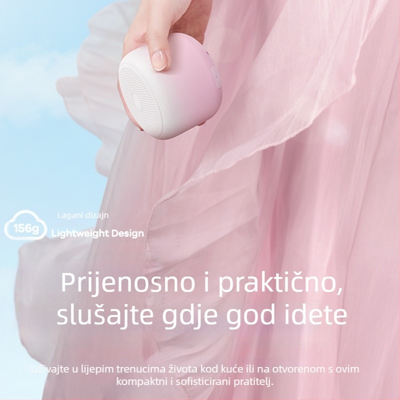 Prijenosni bežični Bluetooth zvučnik s dva zvučnika, IPX7 vodootporan, Bluetooth 5.3, 3W, ugrađena baterija 1000–1200mAh (raspon 10 m)