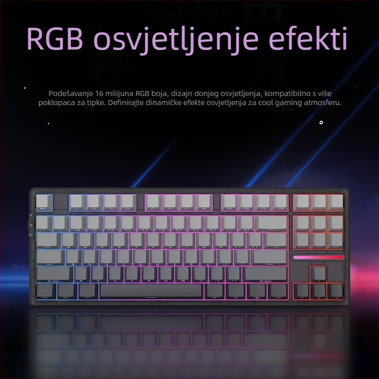 Numerička tipkovnica s tri načina rada, gasket konstrukcija, hot-swappable tipke, RGB osvjetljenje, mehanička tipkovnica