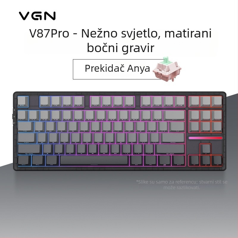 Numerička tipkovnica s tri načina rada, gasket konstrukcija, hot-swappable tipke, RGB osvjetljenje, mehanička tipkovnica