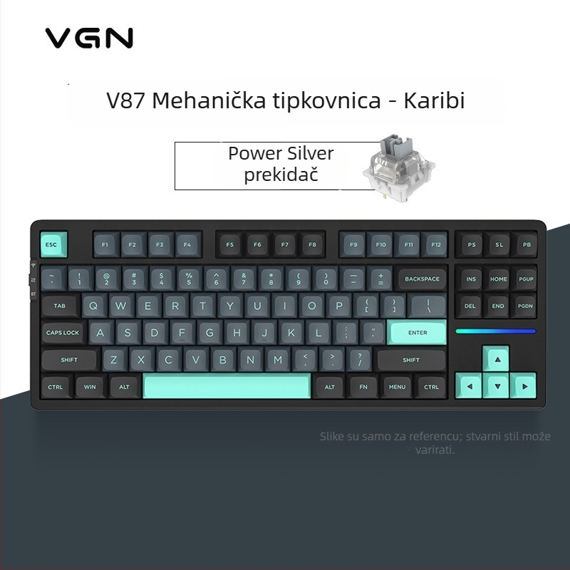 Numerička tipkovnica s tri načina rada, gasket konstrukcija, hot-swappable tipke, RGB osvjetljenje, mehanička tipkovnica