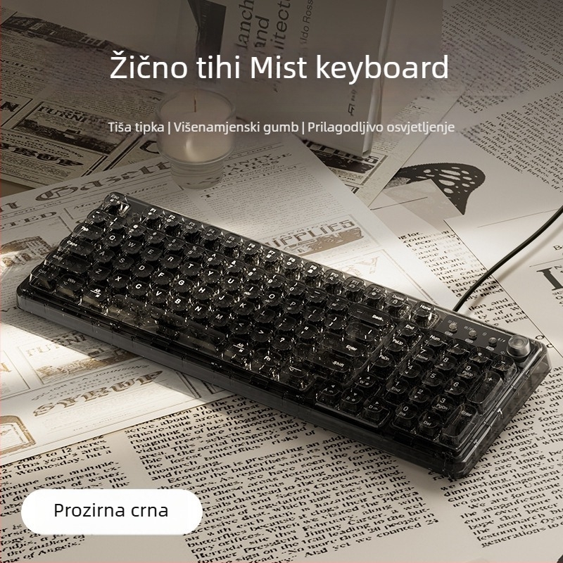 Set tipkovnice i miša s numeričkom tipkovnicom, tromodno povezivanje, bez pozadinskog osvjetljenja