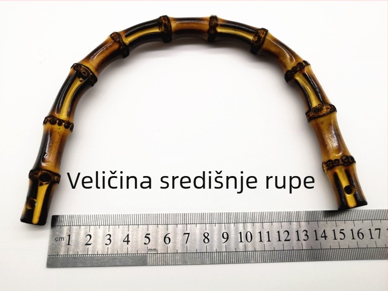 U-oblik ručka od bambusa za torbu s prirodnim spojem – dodatak za prtljagu