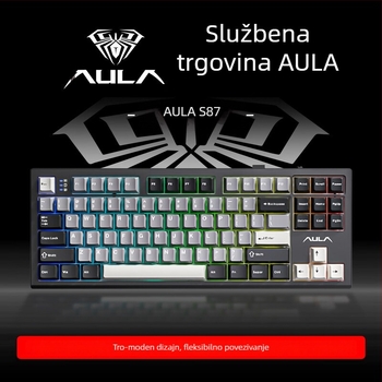 Mehanička tipkovnica s tri načina (Bluetooth/2.4G USB), hot-swappable prekidači, RGB pozadinsko osvjetljenje, PBT tipke