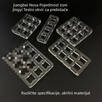 Prozirni akrilni okvir za testiranje prekidača Cherry MX za mehaničku tipkovnicu — numerički keypad, žičano povezivanje