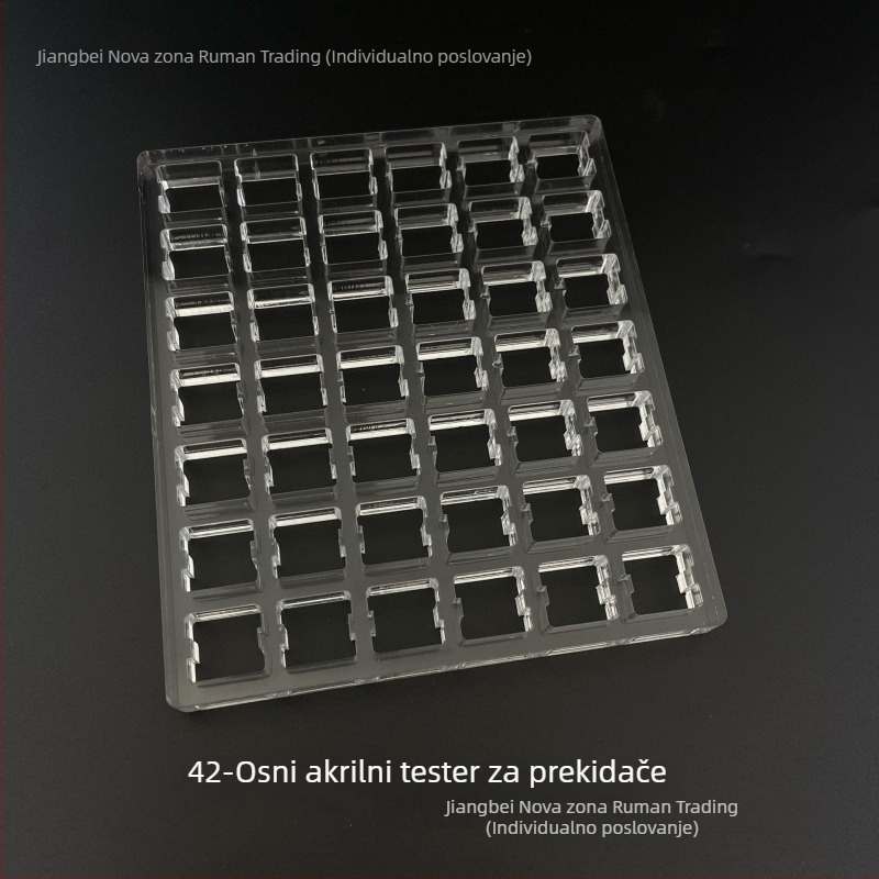 Prozirni akrilni okvir za testiranje prekidača Cherry MX za mehaničku tipkovnicu — numerički keypad, žičano povezivanje