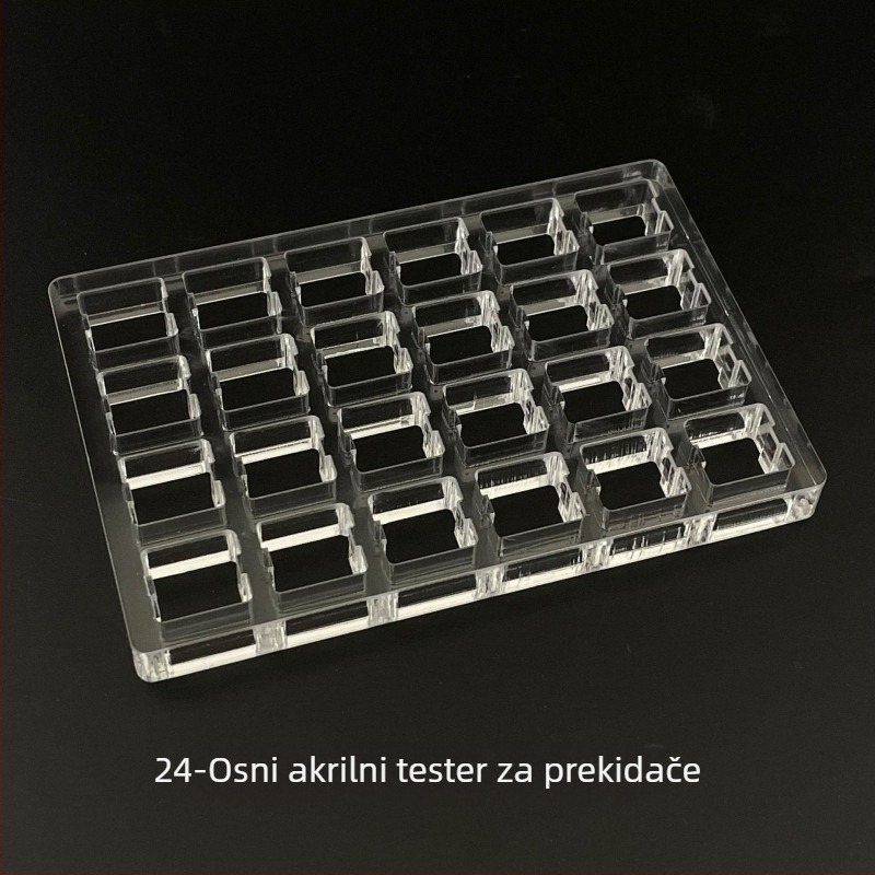 Prozirni akrilni okvir za testiranje prekidača Cherry MX za mehaničku tipkovnicu — numerički keypad, žičano povezivanje