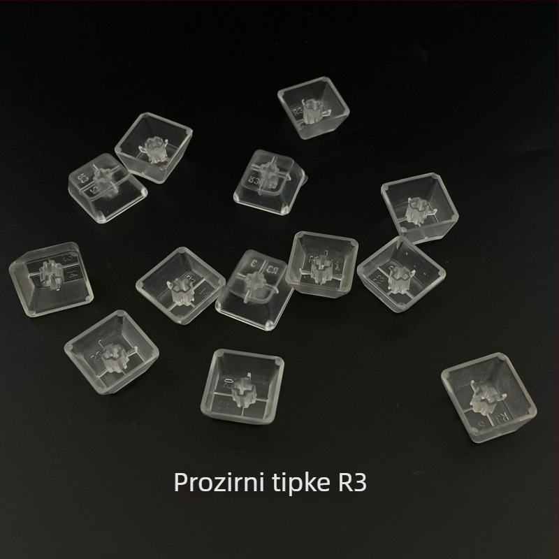 Prozirni akrilni okvir za testiranje prekidača Cherry MX za mehaničku tipkovnicu — numerički keypad, žičano povezivanje