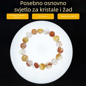 Ručna LED svjetiljka dopunskog osvjetljenja za inspekciju nakita s kristalnim donjim dizajnom, 20W, 5V, prilagodljiva temperatura boje 2500K–9900K