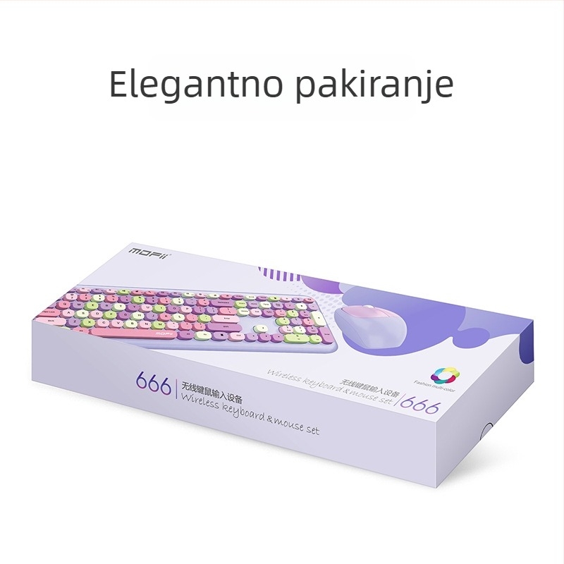 Bežični paket tipkovnice i miša, Model 666, USB tipkovnica, USB miš, Mofii