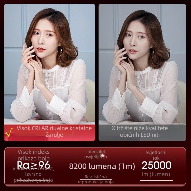 LED rasvjeta za live prijenos s tri boje temperature — 10-50W, 220V, Yu Guang, portretna fotografija