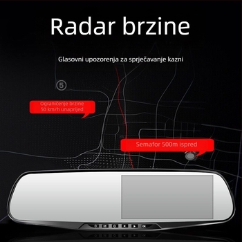 Bežični dvostruki objektiv auto DVR, 1080p video, 5MP fotografije, sve-u-jednom kamera za vožnju unatrag