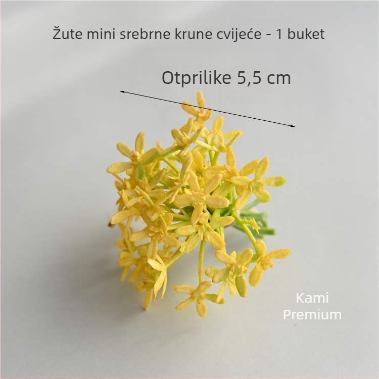 Mini cvjetna dekoracija za lutkicu, suho cvijeće, flokiranje, Daisy sorta