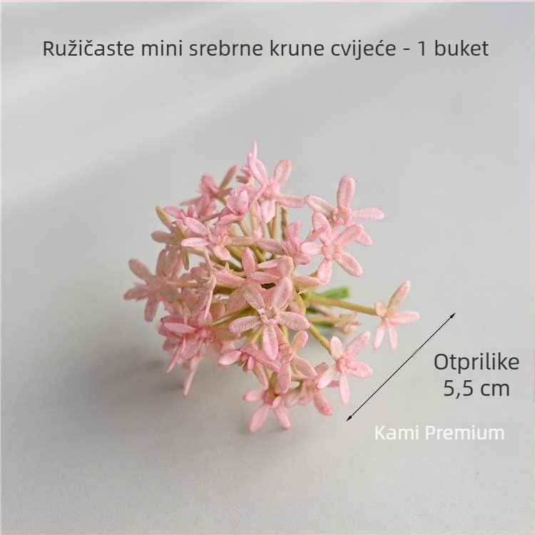 Mini cvjetna dekoracija za lutkicu, suho cvijeće, flokiranje, Daisy sorta