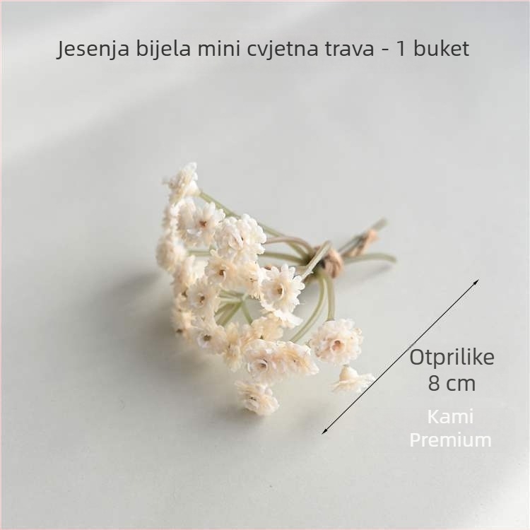 Mini cvjetna dekoracija za lutkicu, suho cvijeće, flokiranje, Daisy sorta