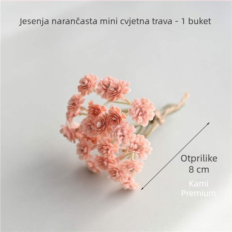 Mini cvjetna dekoracija za lutkicu, suho cvijeće, flokiranje, Daisy sorta