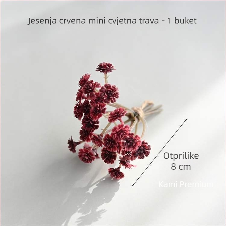 Mini cvjetna dekoracija za lutkicu, suho cvijeće, flokiranje, Daisy sorta