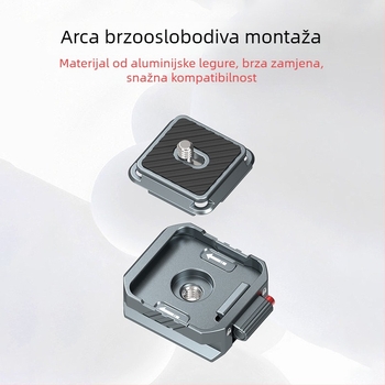 Metalna pločica za brzi otpuštanje za DSLR, kompatibilna sa Zhiyun stabilizatorom i glavom stativa
