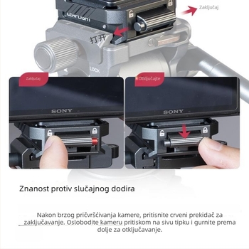 Metalna pločica za brzi otpuštanje za DSLR, kompatibilna sa Zhiyun stabilizatorom i glavom stativa