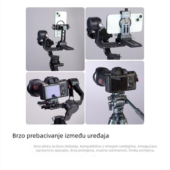 Metalna pločica za brzi otpuštanje za DSLR, kompatibilna sa Zhiyun stabilizatorom i glavom stativa
