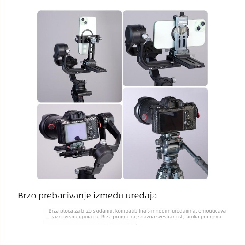 Metalna pločica za brzi otpuštanje za DSLR, kompatibilna sa Zhiyun stabilizatorom i glavom stativa