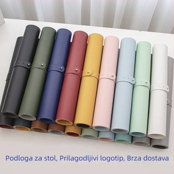 Dvobojna kožna podloga za miš, velikog formata, otporna na prljavštinu, dvostrana, stolna podloga, vodootporna i otporna na ulja i mrlje, veličine 30x60–60x120