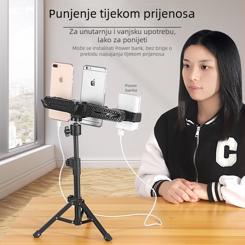 Tip more Stolni držač za telefon, stolni tripod s tri pozicije, legura