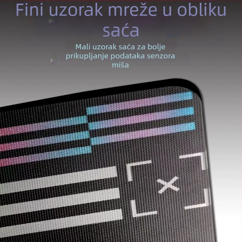 Prilagođena podloga za miš za e-sport, od kaljenog stakla, antislip, jednostrana, FPS-optimizirana