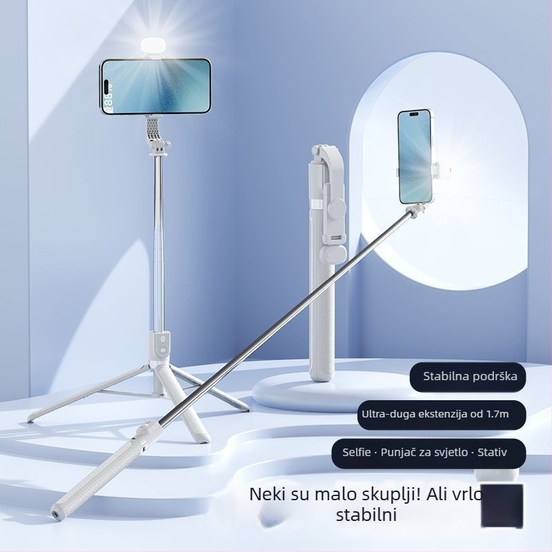3-u-1 selfie stativ s metalnom konstrukcijom i držačem za telefon za video snimanje i putnu fotografiju