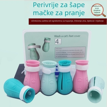 Mačje papuče za kupanje – mekane gumene, zaštita od ogrebotina, za davanje lijekova