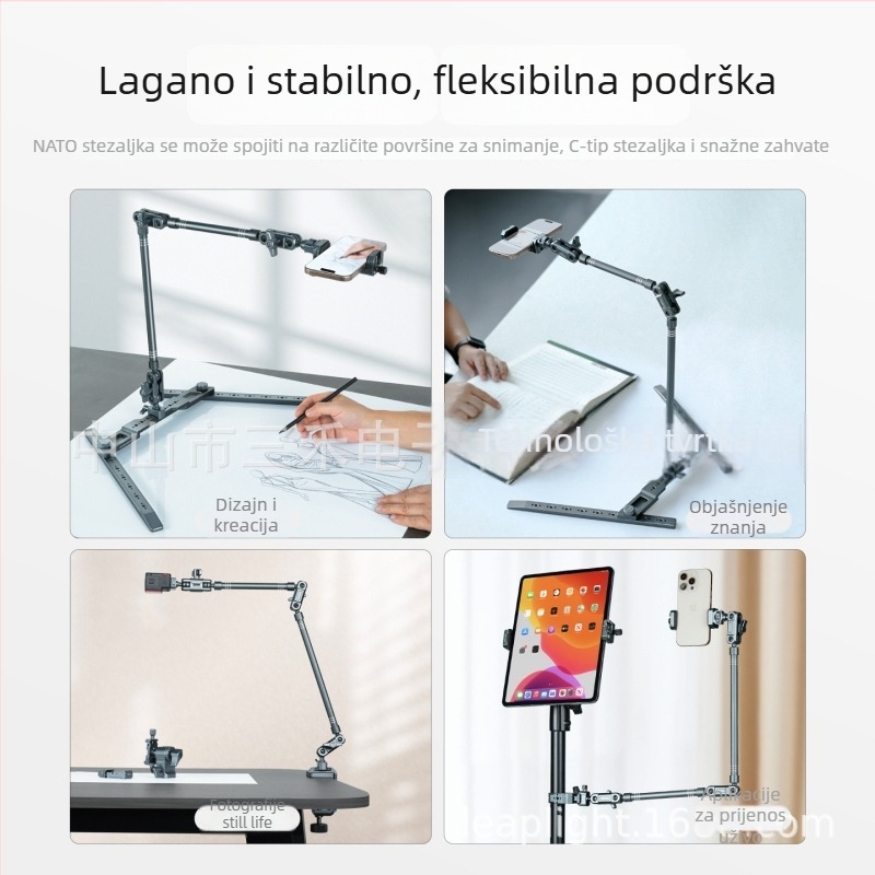 LEAPLIGHT stolni držač za mobitel, snimanje iznad, aluminij, univerzalni stil