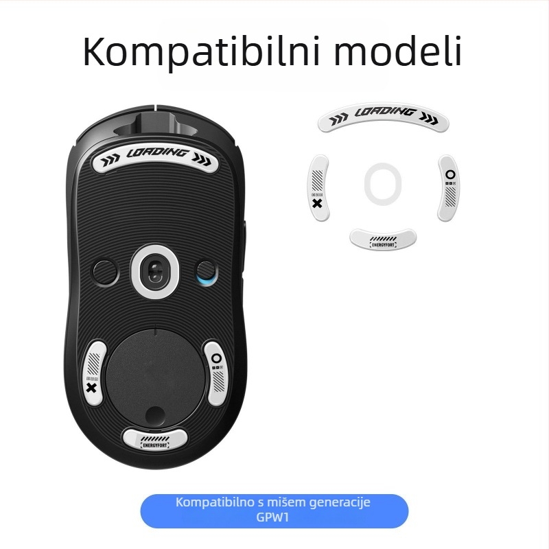 Set podnih podložški miša od kaljenog stakla za GPW1 generaciju – visoka klizavost, hladno oblikovanje, OEM obrada