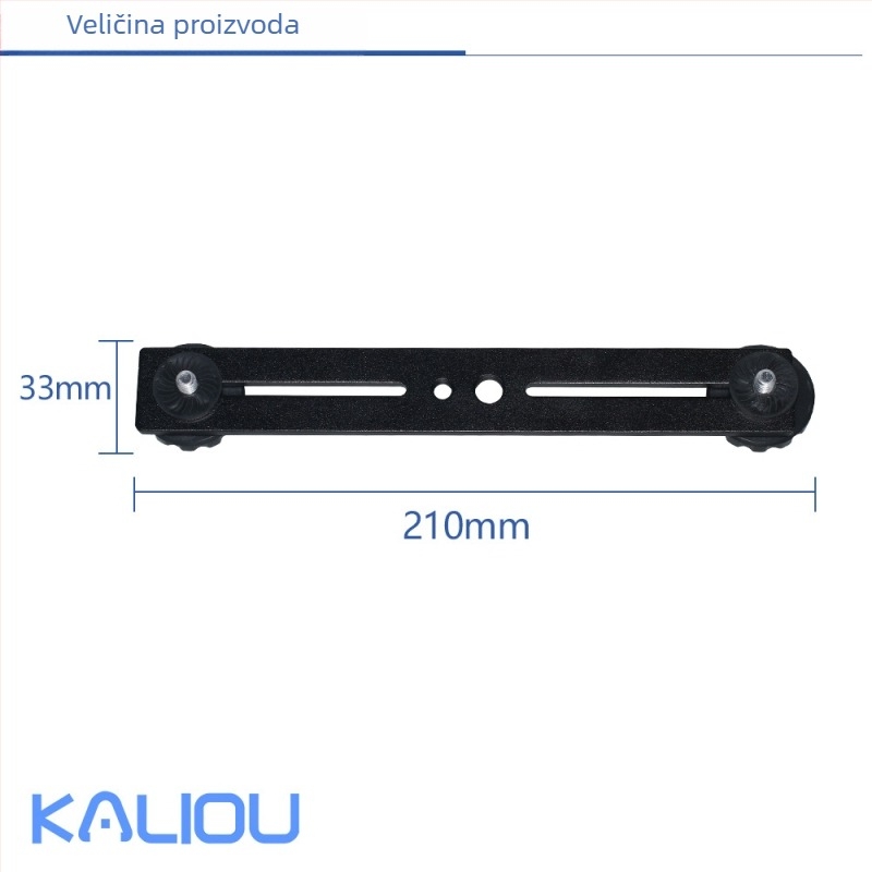 Aluminijski poprečni nosač s hot-shoe za SLR kamere, držač za mobitel s više pozicija, maksimalna nosivost 2 kg
