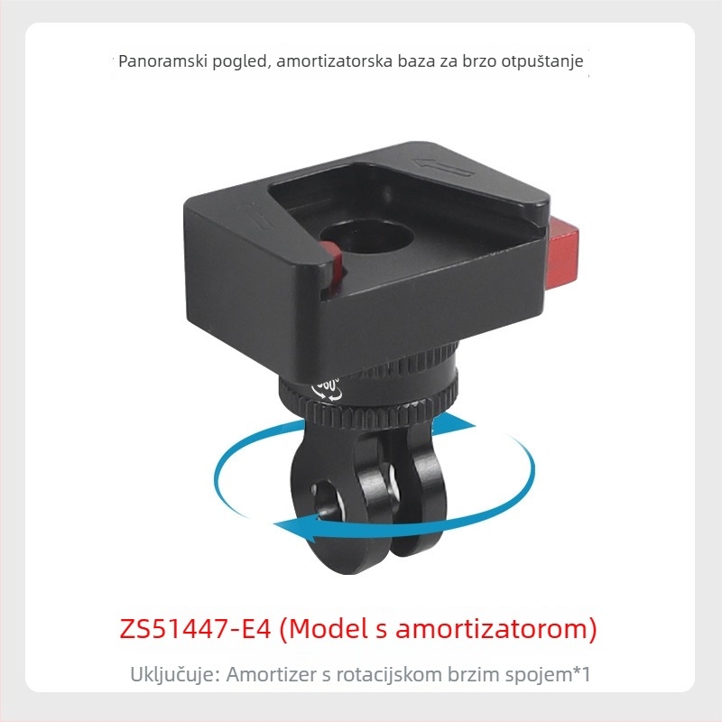 BGNing Brza otpuštanja Osnove za Insta360 X4 i DJI Osmo panoramsku kameru – aluminijska legura, 1/4 adapter, mini držač za brzo otpuštanje