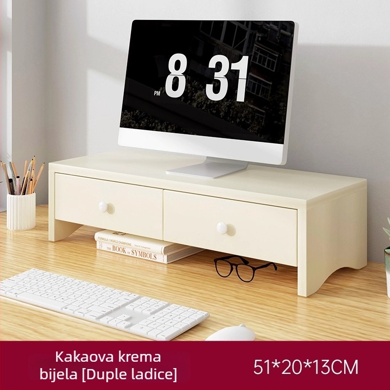 Stalak za monitor na stolu Jinhe cute s ladicom, pomični, 3 razine