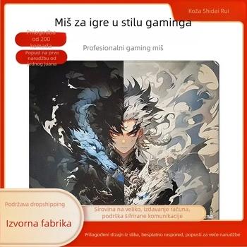 Gaming podloga za miš s grubom površinom, prirodni kaučuk, jednostrana, toplinski prijenos tiska