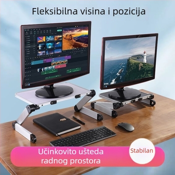 Stalak za monitor za stolno računalo – podignuta podrška zaslona za prijenosno računalo, regulirana, plastični, rotacijskog tipa