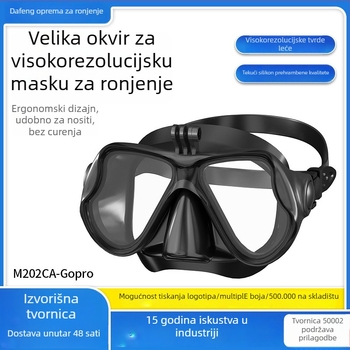 Maska za ronjenje s držačem za kameru, tijelo od silikona+PC, ZMZDIVE