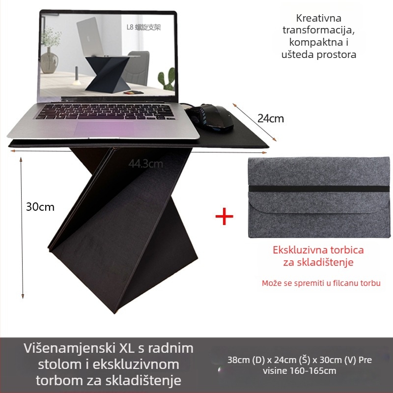 Držač za laptop L8, sklopiv, lagan 900 g, OEM obrada, stolni nosač