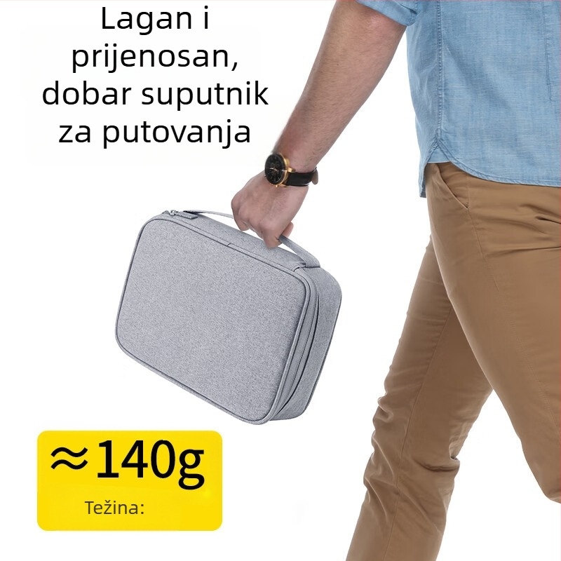 Digitalna torbica za skladištenje — torba u obliku džepa (handbag), od poliestera, za kabelske, slušalice i prijenosne baterije; pogodna za kućno i putno skladištenje; moderan minimalistički dizajn; modeli: DMS, BM012D1007, DPSS, DPSL, DGS