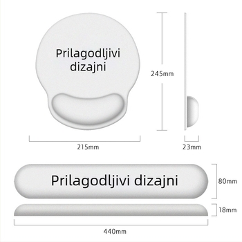 Silikonska podloga za zglob miša – za računalo i ured, unisex, prilagodljiv dizajnu