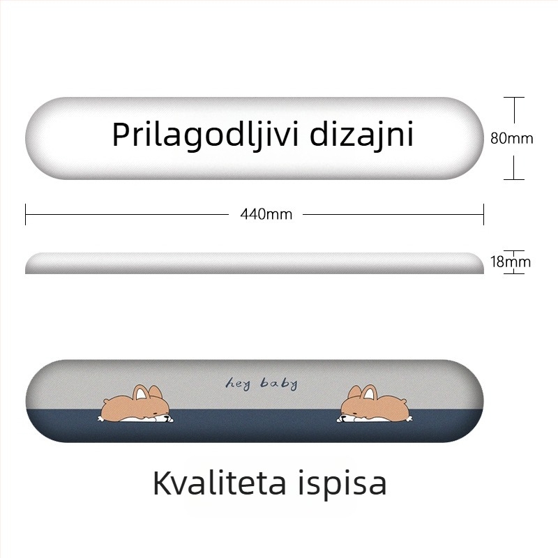 Silikonska podloga za zglob miša – za računalo i ured, unisex, prilagodljiv dizajnu